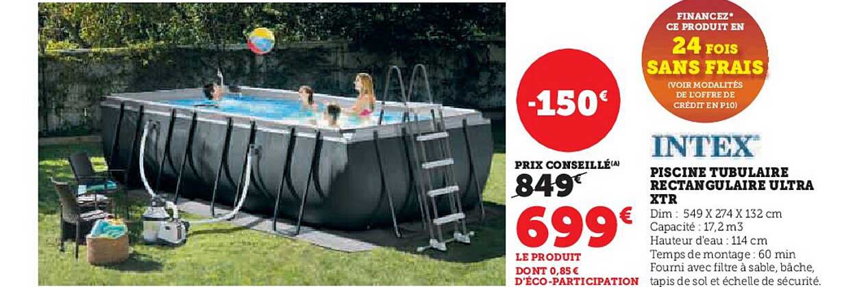 piscine tubulaire rectangulaire ultra xtr