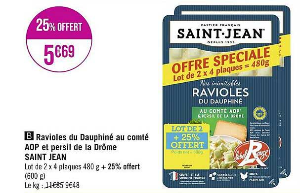 ravioles du dauphiné au comté aop et persil de la drôme saint jean