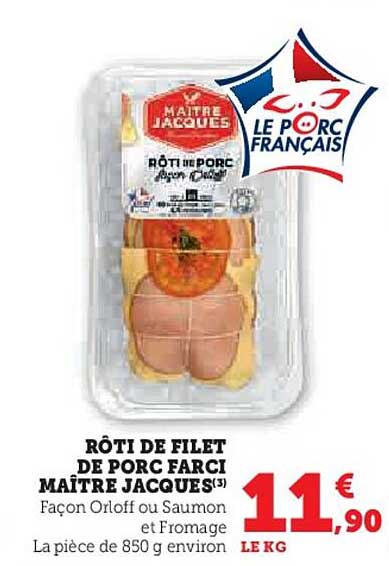 rôti de filet de porc farci maître jacques