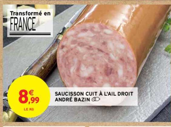 saucisson cuit à l'ail droit andré bazin