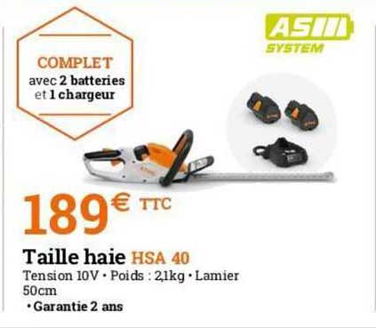 taille haie hsa 40