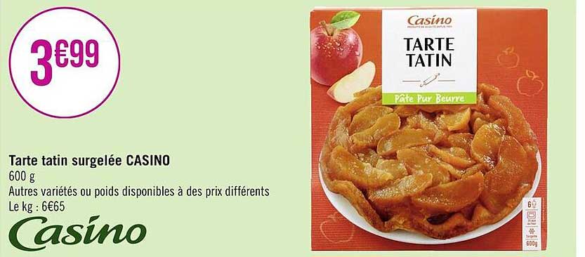 Tarte Tatin Surgelée Casino