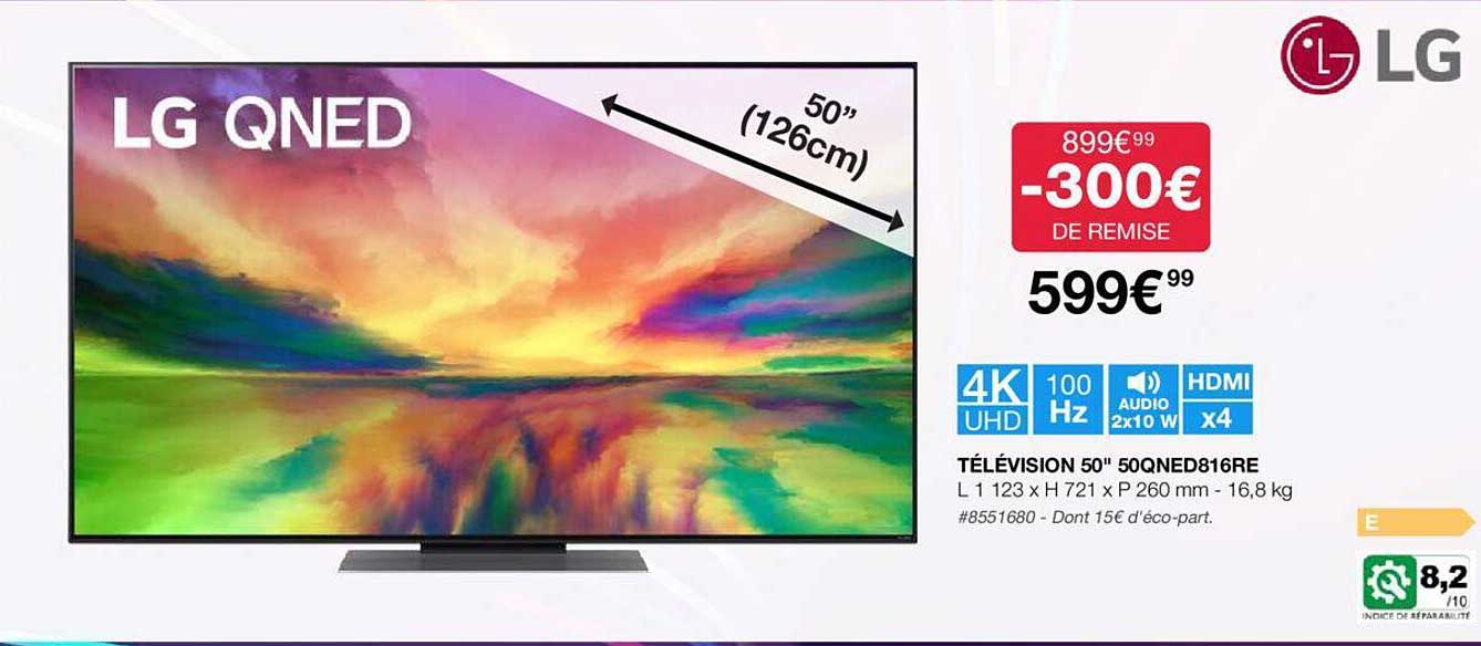télévision 50" 50qned816re lg 126 cm