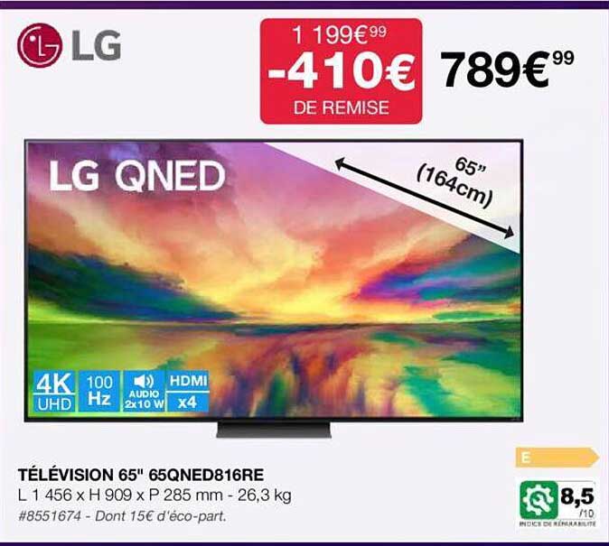 télévision 65" 65qned816re lg