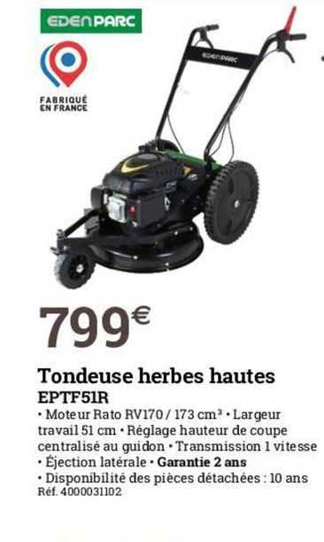tondeuse herbes hautes eptf51r