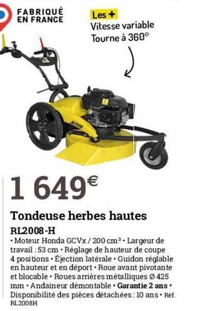 tondeuse herbes hautes rl2008-h