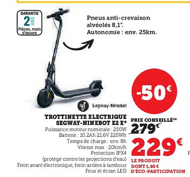 trottinette électrique segway-ninebot e2 e