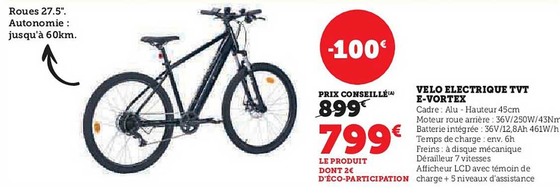 vélo électrique tvt e-vortex
