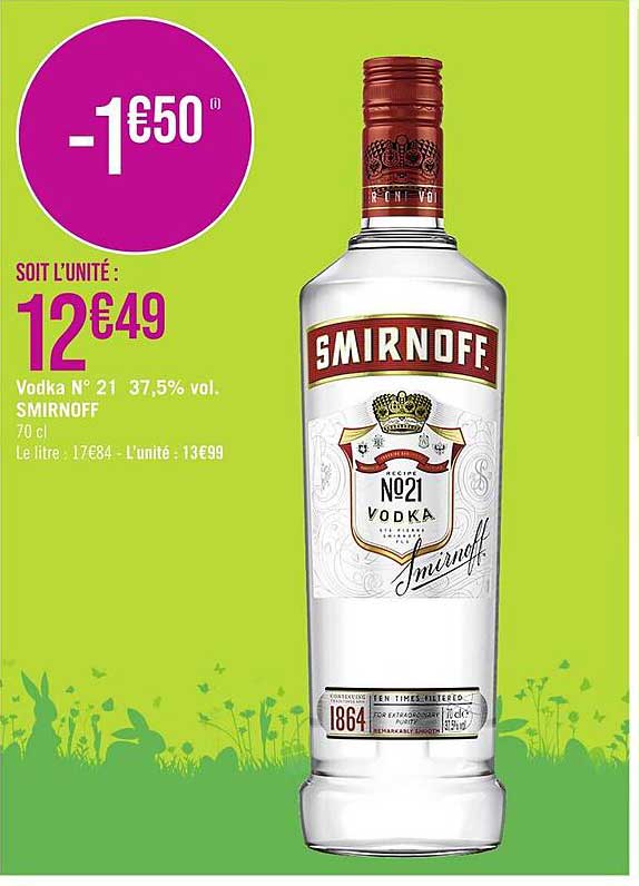 Vodka N°21 37,5% Vol Smirnoff
