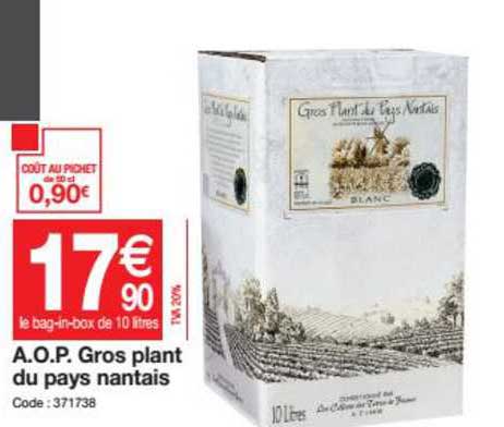 a.o.p. gros plant du pays nantais