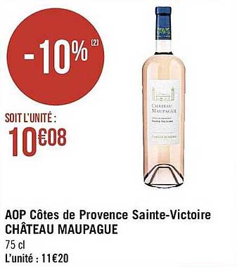 aop côtes de provence sainte-victoire château maupague
