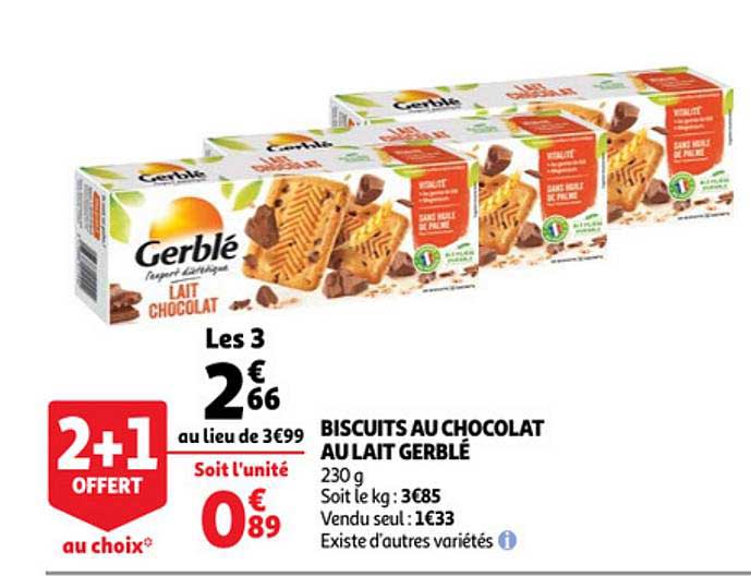 Biscuits Au Chocolat Au Lait Gerblé