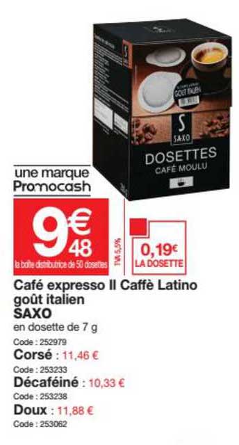 café expresso il caffè latino goût italien saxo