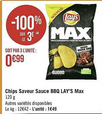 Chips Saveur Sauce Bbq Lay's Max