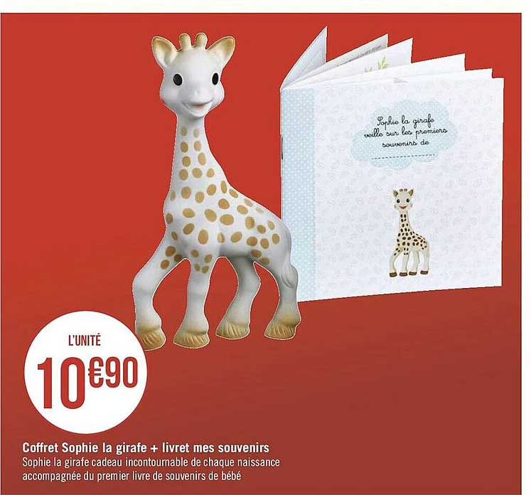 coffret sophie la girafe + livret mes souvenirs