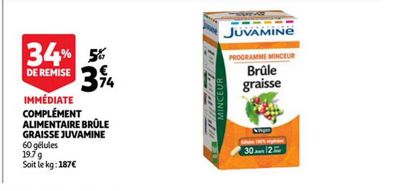 complément alimentaire brûle graisse juvamine