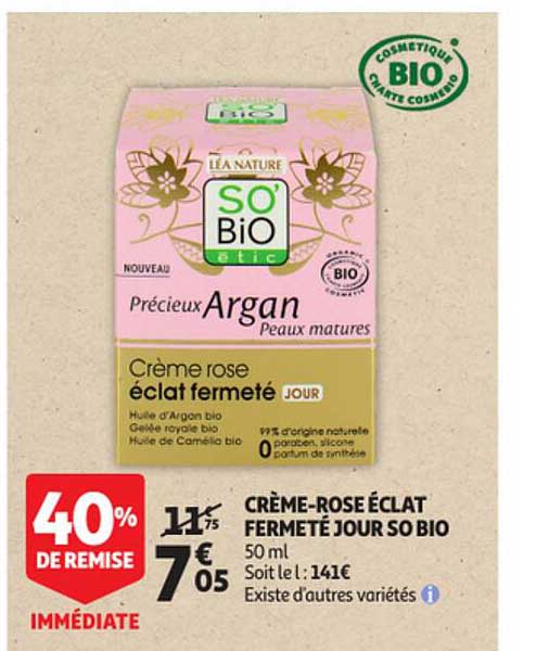 crème-rose éclat fermeté jour so bio