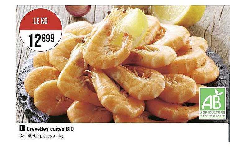 Crevettes Cuites Bio