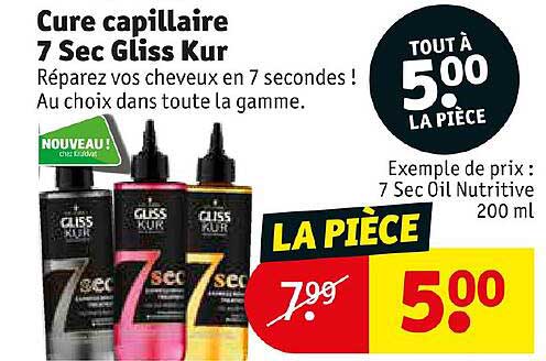 cure capillaire 7 sec gliss kur