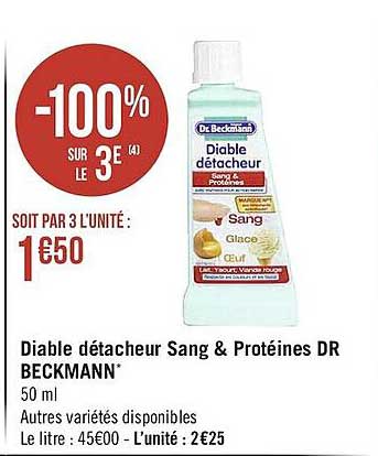 diable détacheur sans & protéines dr beckmann