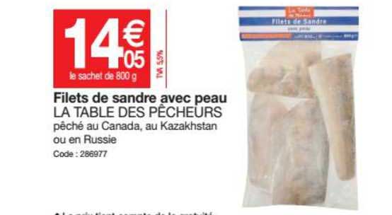 filets de sandre avec peau la  table des pêcheurs