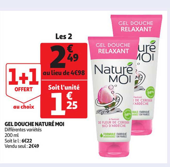 gel douche naturé moi
