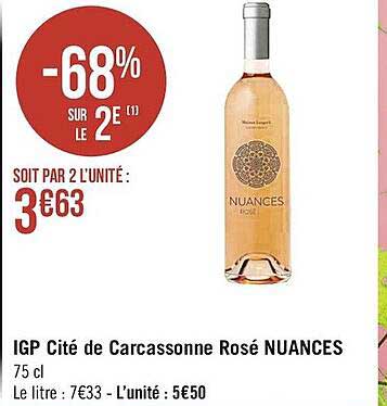 Igp Cité De Carcassonne Rosé Nuances