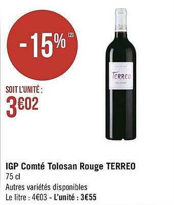 igp comté tolosan rouge terreo