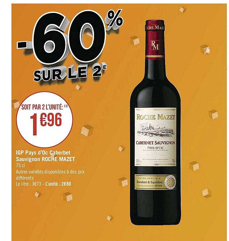 igp pays d'oc cabernet sauvignon roche mazet