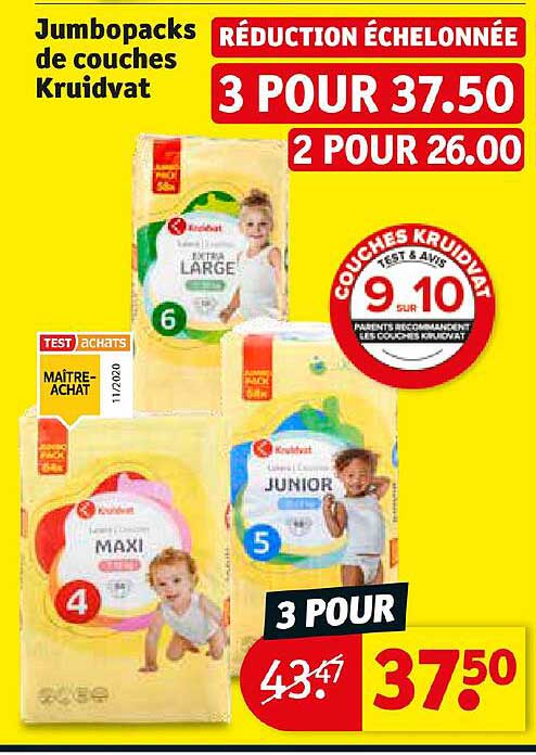 jumbopacks de couches kruidvat