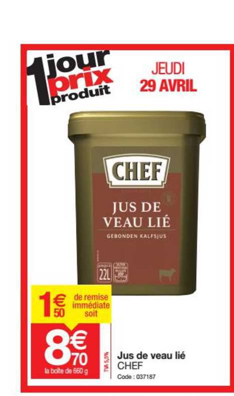 jus de veau lié chef