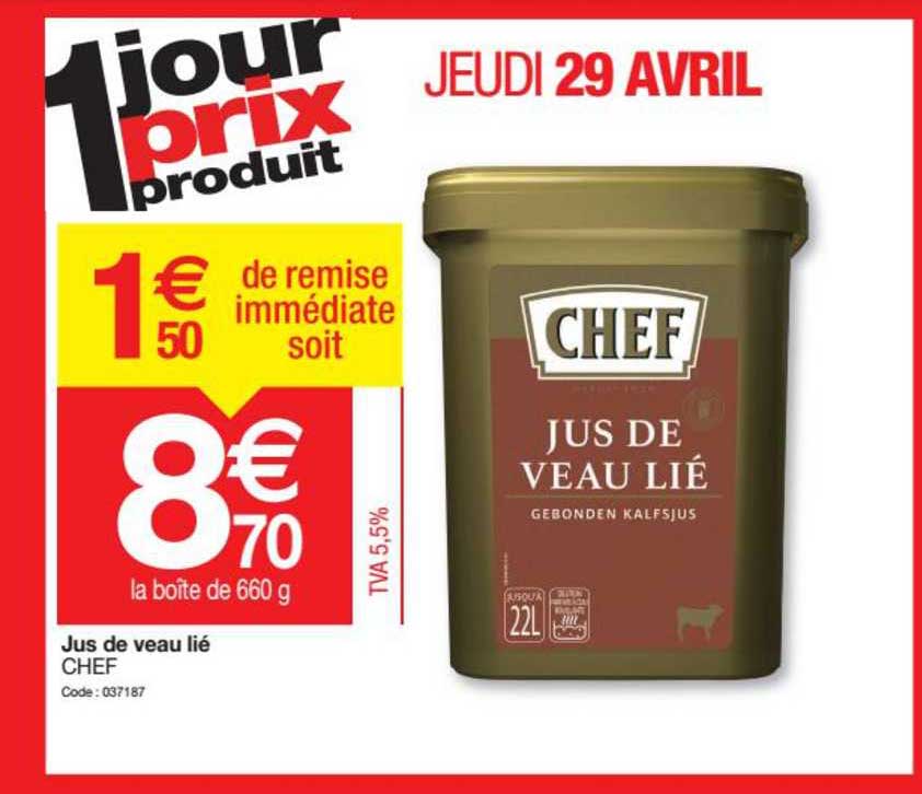 jus de veau lié chef