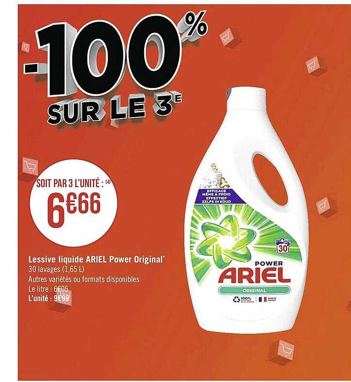Lessive Liquide Ariel Power Original