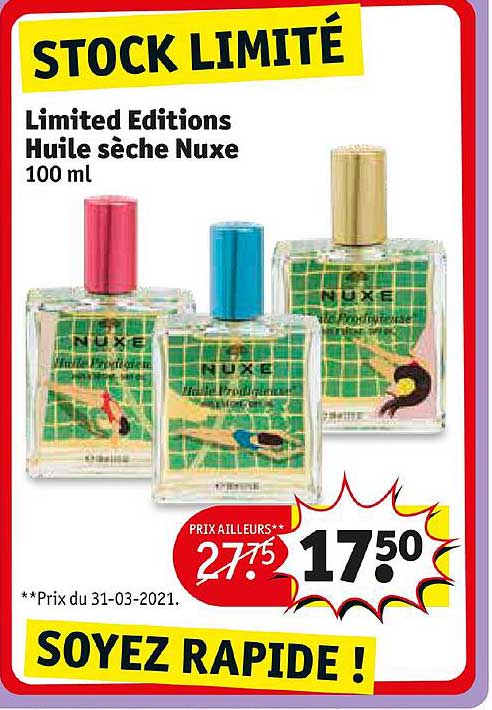 limited editions huile sèche nuxe