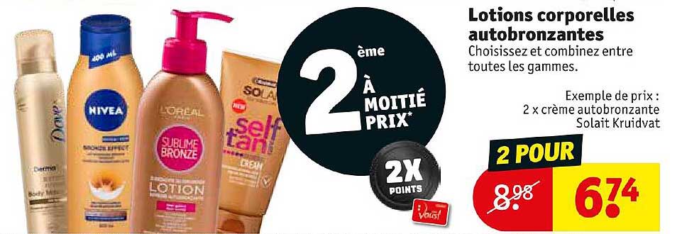 lotions corporelles autobronzantes