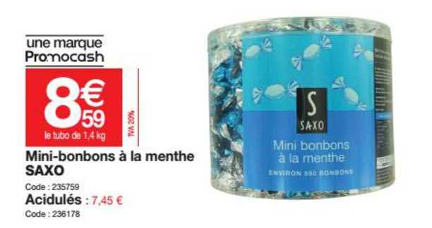 Mini-bonbons à La Menthe Saxo