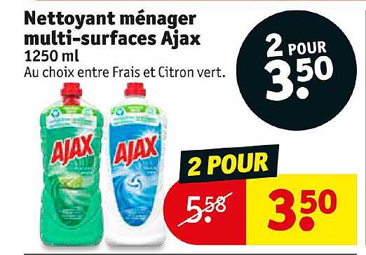 nettoyant ménager multi-surfaces ajax