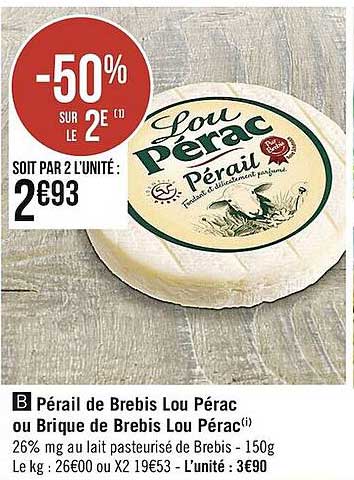 pérail de brebis lou pérac ou brique de brebis lou pérac