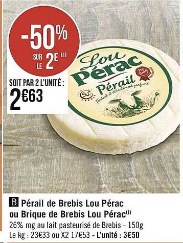 pérail de brebis lou pérac ou brique de brebis lou pérac