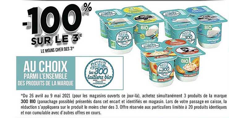 Produits De La Marque Les 300 Laitiers Bio