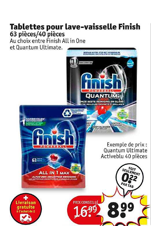 tablettes pour lave-vaisselle finish