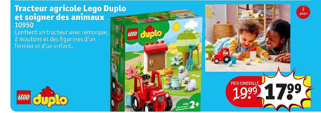 tracteur agricole lego duplo et soigner des animaux