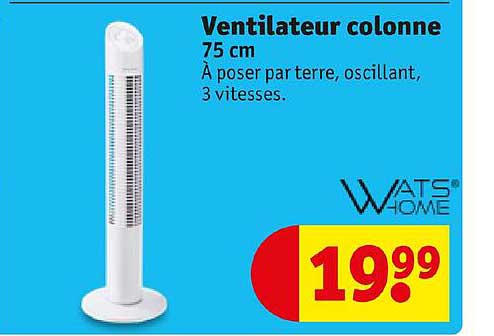Ventilateur Colonne 75 Cm Wats Home