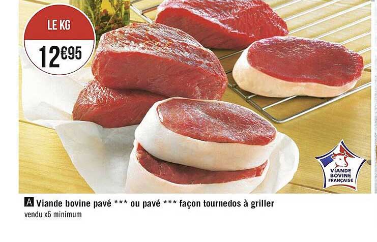 viande bovine pavé façon tournedos à griller