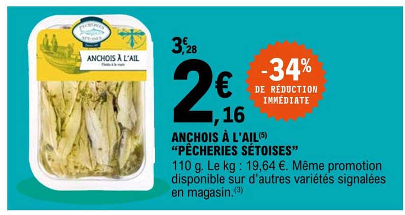 anchois à l'ail "pêcheries sétoises"