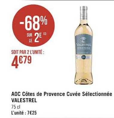 aoc côtes de provence cuvée sélectionnée valestrel