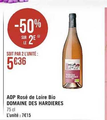 Aop Rosé De Loire Bio Domaine Des Hardières