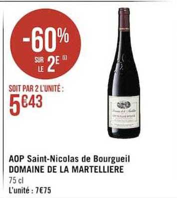 aop saint-nicolas de bourgueil domaine de la martellière