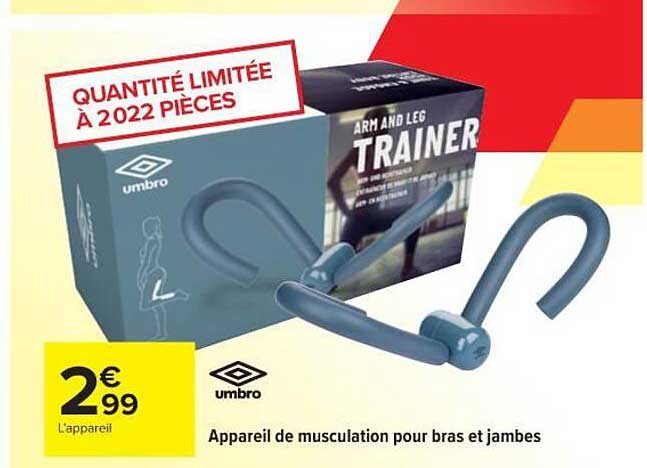 appareil de musculation pour bras et jambes umbro