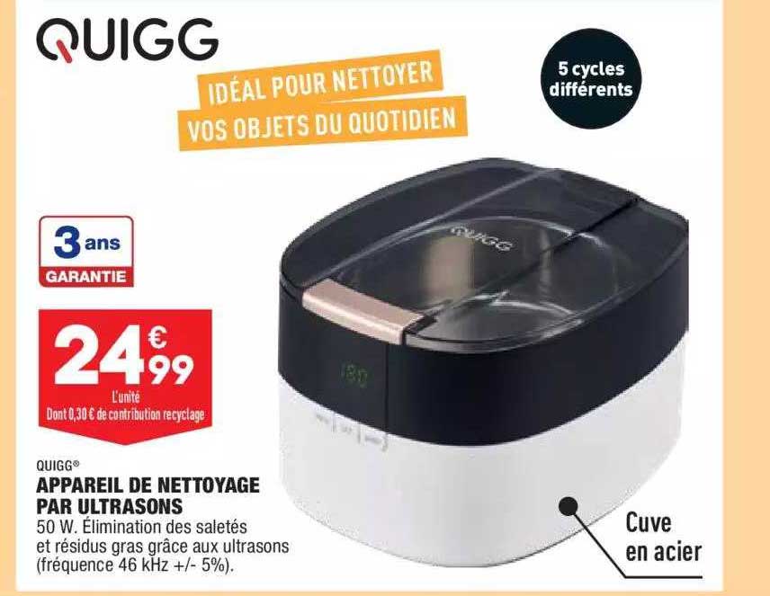 appareil de nettoyage par ultrasons quigg